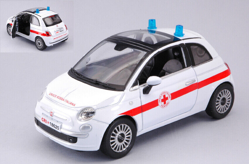 Fiat Nuova 500 Croce Rossa Italiana 1:24 Model NEW RAY