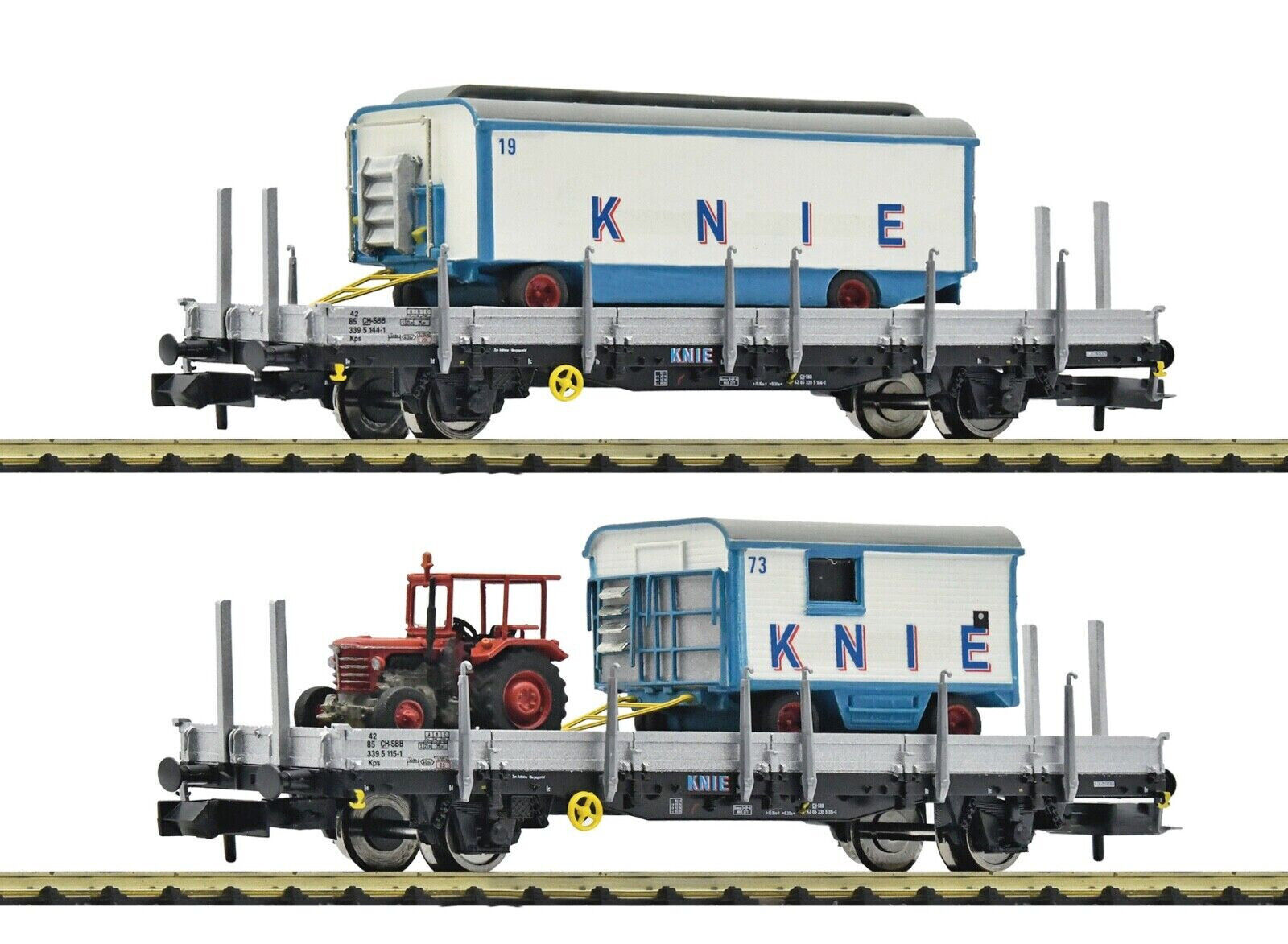 Fleischmann Scala N 6660030 Set Cirkus Knie 2 SBB Nuovi OVP