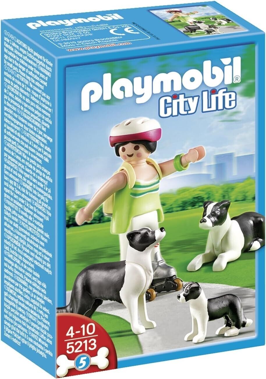 PLAYMOBIL CITY LIFE 5213 FAMIGLIA DI BORDER COLLIE
