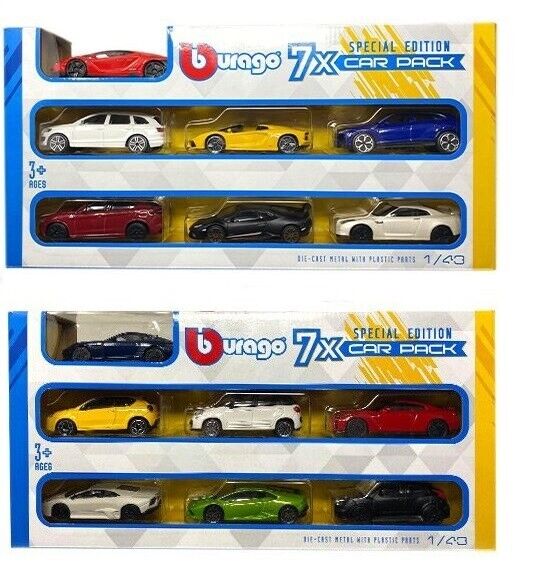 BURAGO SPECIAL PACK 7 AUTO DIE-CAST METAL 1:43 2 ASSORTITI