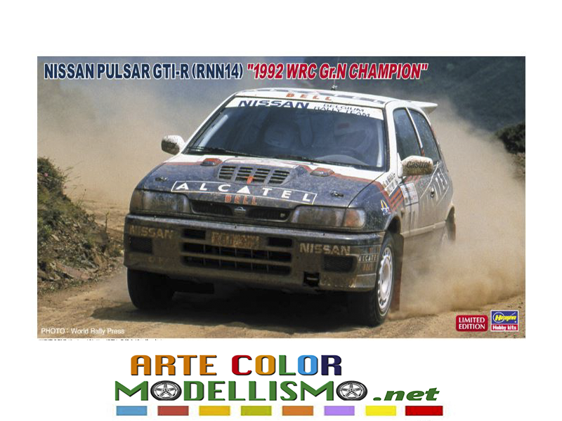 HASEGAWA CAR 20676 NISSAN PULSAR GTI 1992 WRC RALLY CHAMPION  1/24 SCALE KIT