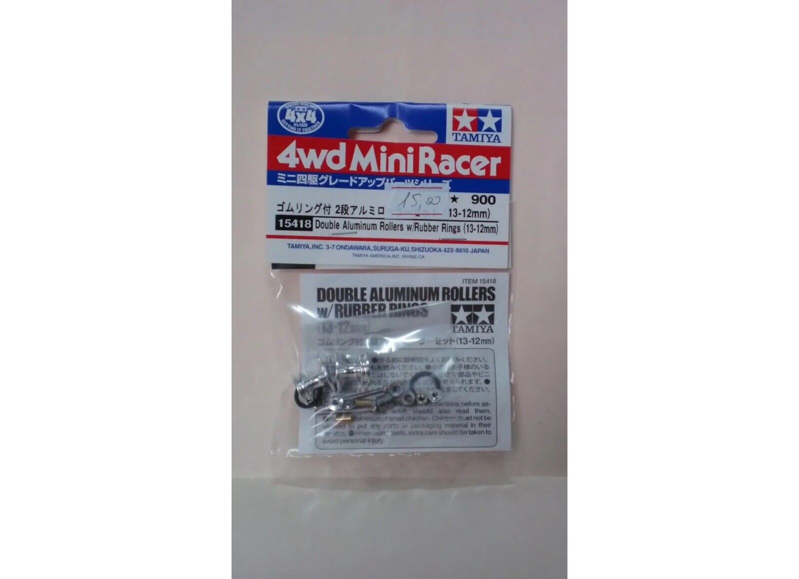 TAMIYA ACCESSORI MINI 4WD DOPPIE ROTELLE + GOMMINI 13-12 MM ROLLER  ART 15418