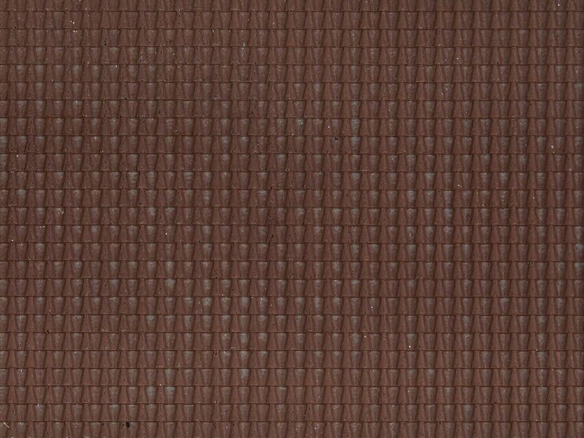 Noch 60351 Tetto in 3D Rosso scuro "Pantile Dark Red" 28x10cm modellismo