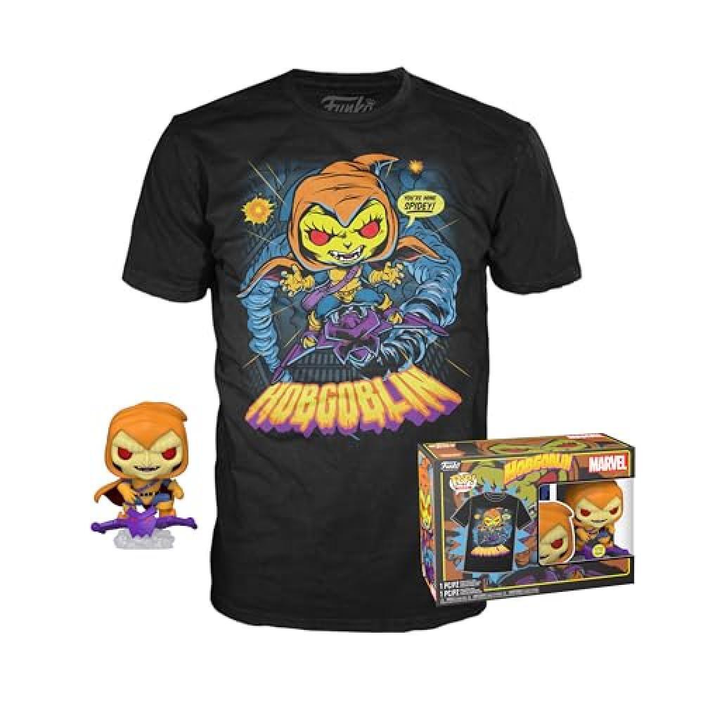 (TG. One Size) Funko Pop! & Tee: Animated Spider-Man-Hobgoblin - Si Illumina Al