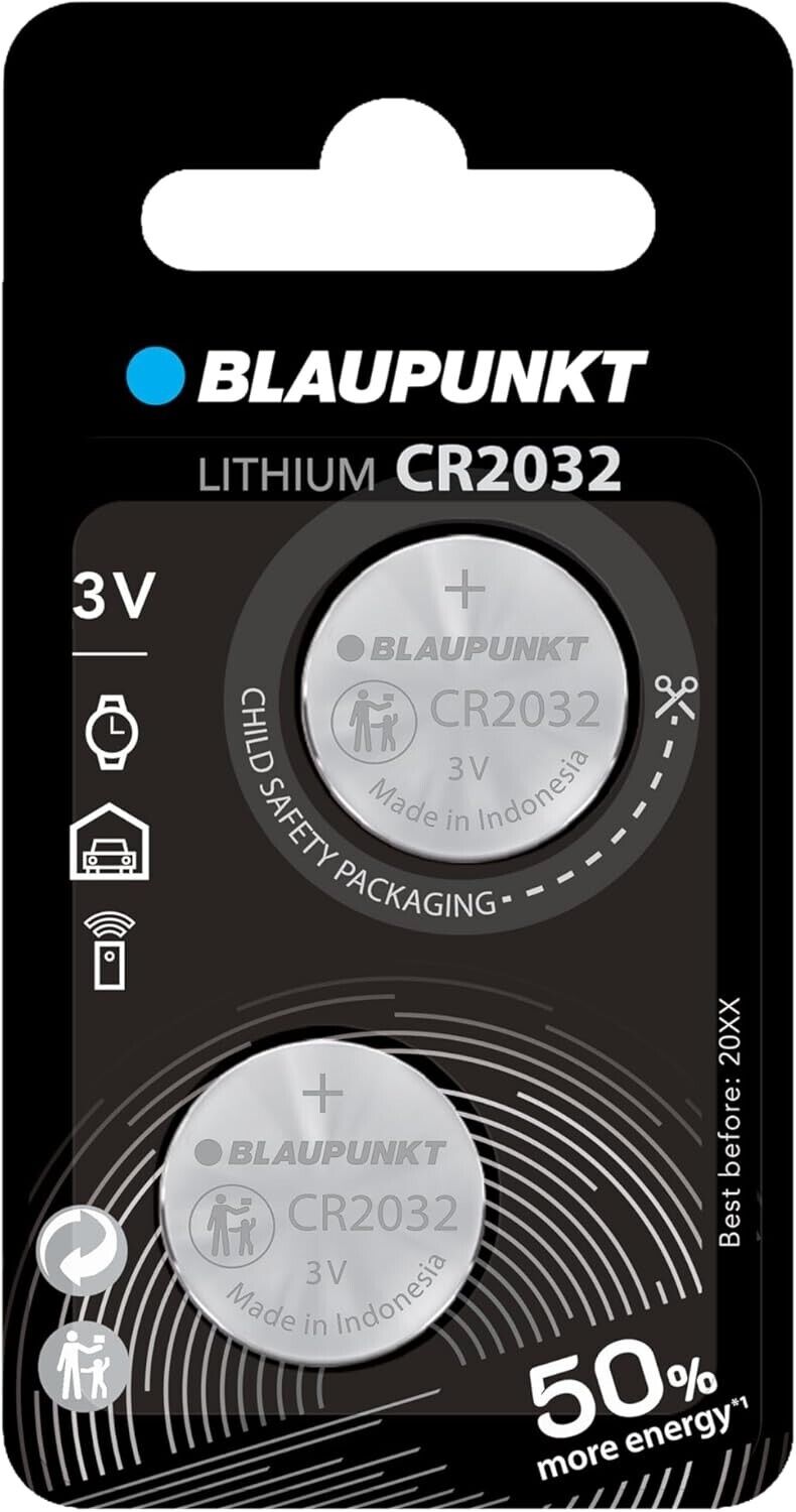 Blaupunkt - Pila bottone Litio Blaupunkt - Blister 2 pezzi CR2032
