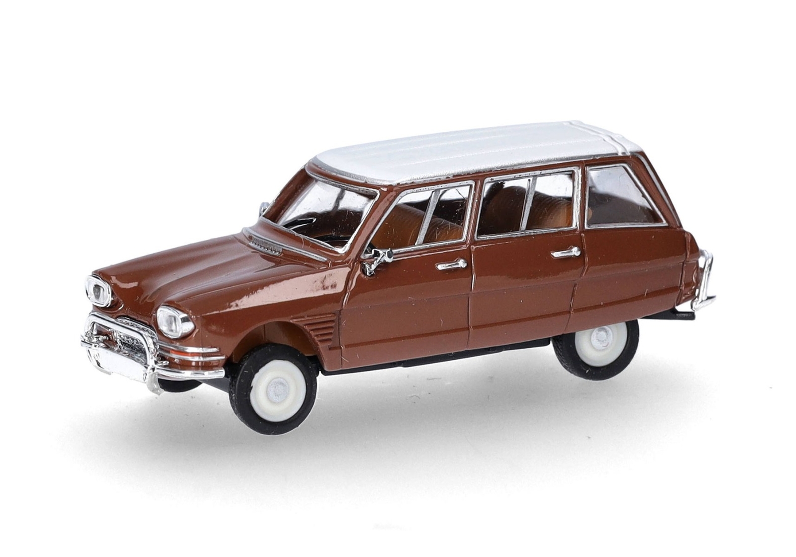 HERPA, CITROEN Ami 6 Estate Marrone e Bianco, 1/87,  HER038959