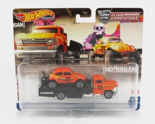 MATTEL HOT WHEELS GRK61 VOLKSWAGEN - HORIZON TRUCK WITH BAJA BEETLE 1955 - ORANG