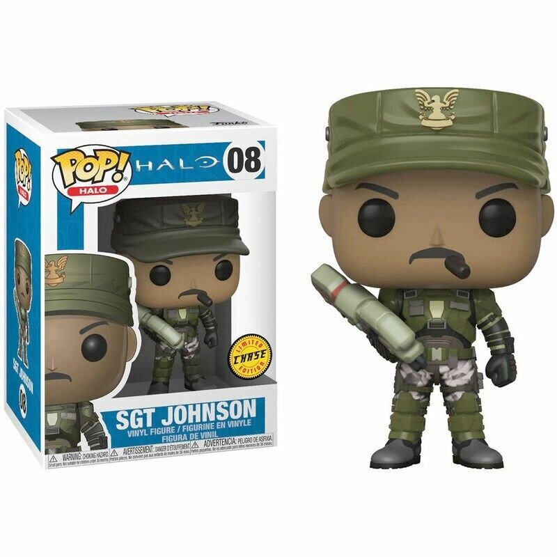 Funko Pop! Halo: Sgt Johnson. Halo n. 08 Limited Edition. Action Figure cm 10...