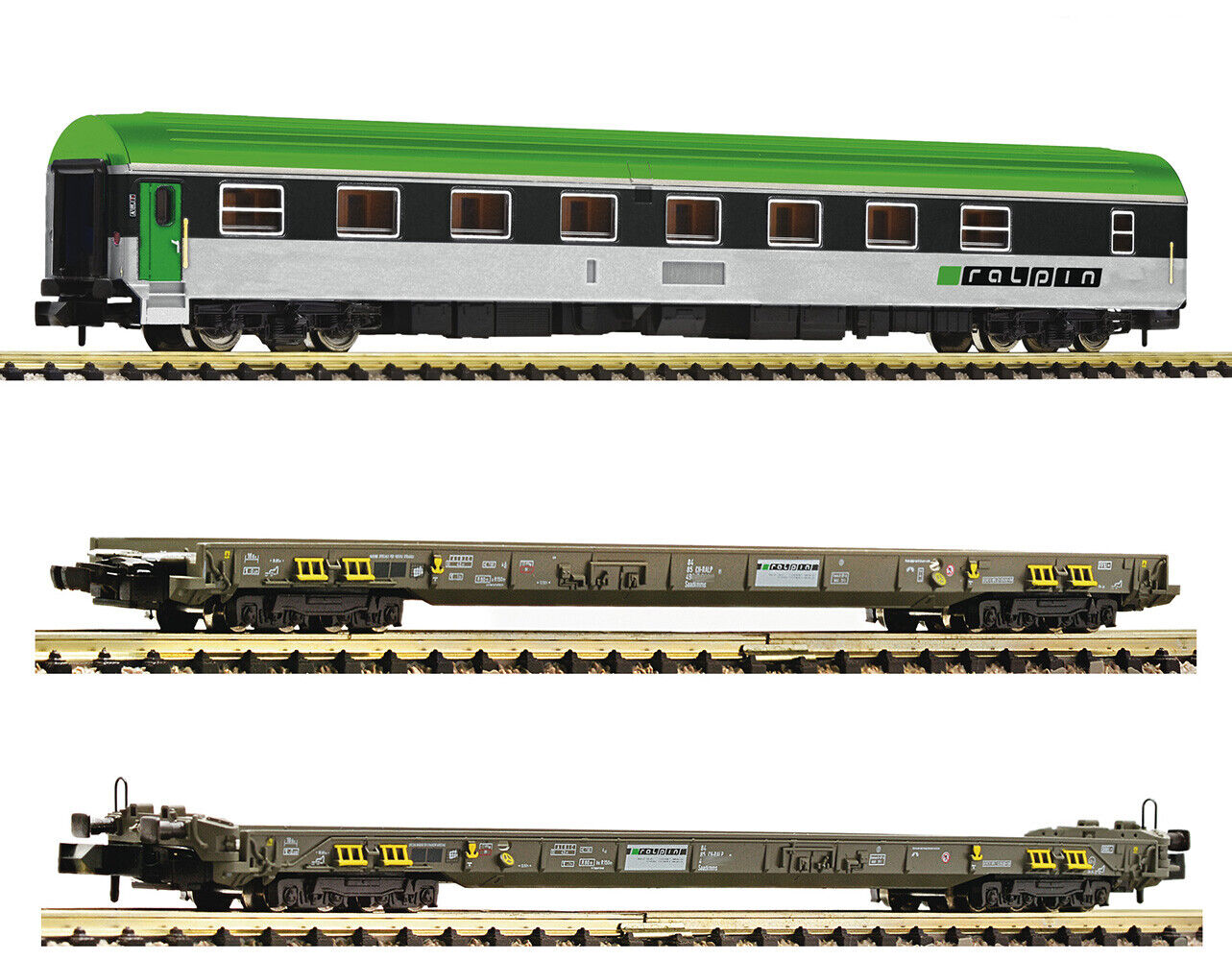 Fleischmann Scala N 827112 Set Rollende Autobahn RAlpin  SBB Nuovo OVP