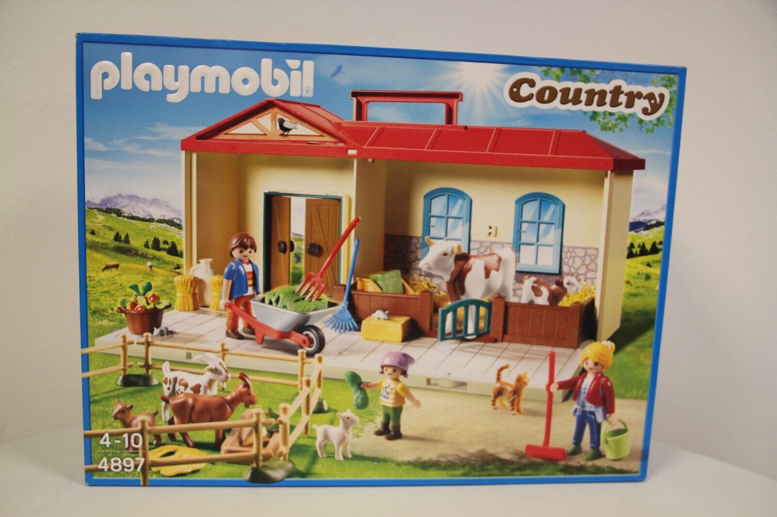 PLAYMOBIL Country Fattoria Portatile 4897 Stalla Fienile Animali