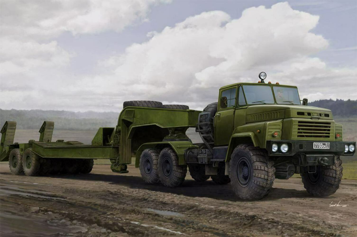 Hobby Boss RUSSIAN KRAZ-260B TRACTOR WITH MAZ/CHMZAP-5247G SEMITRAILER - 1/35