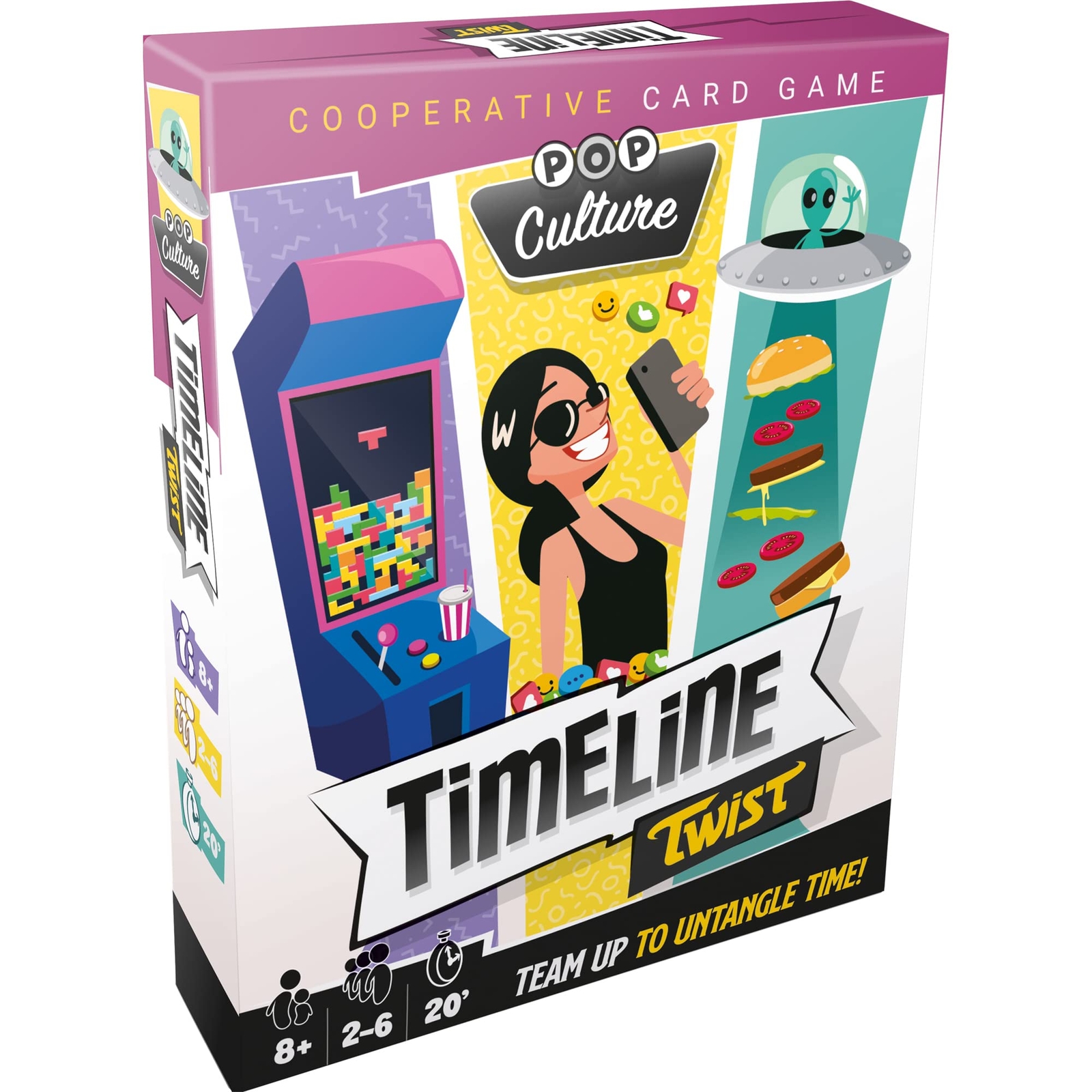 Zygomatic   Timeline Twist: Pop Culture   Card Game   Ages 8+   2-6 Players   20