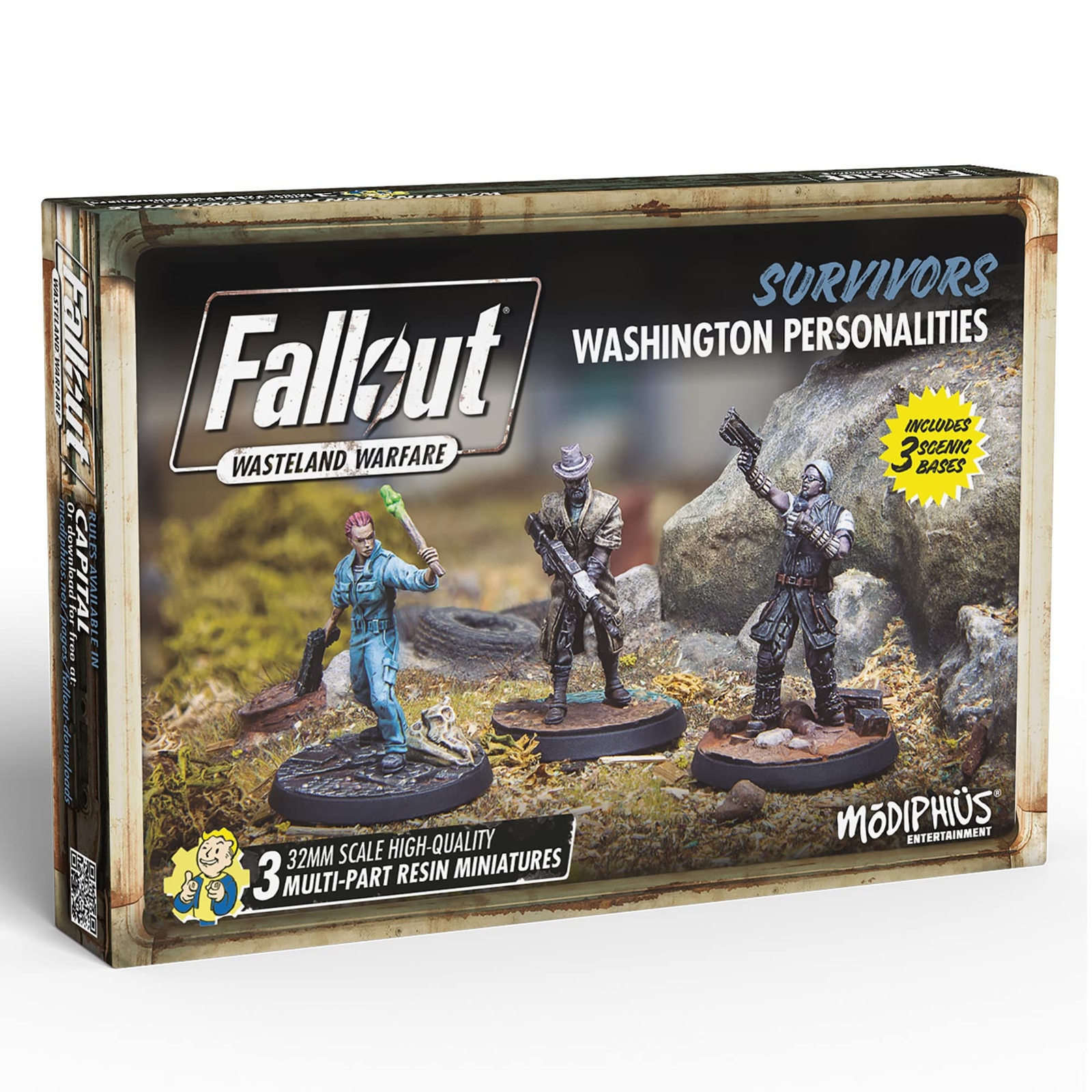 Fallout Wasteland Warfare: Survivors: Washington Personalities - 3 Miniatures, 3