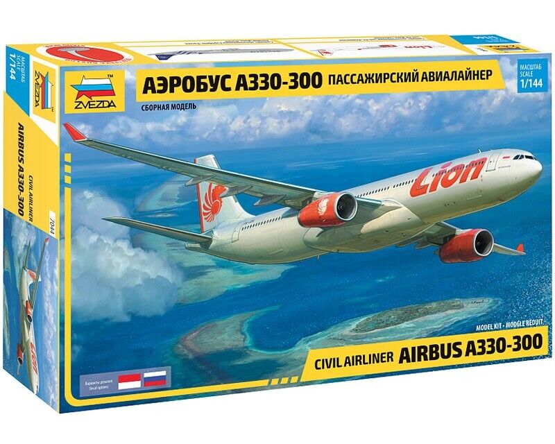 Zvezda Civil airliner Airbus A330-300 1:144 7044 modellismo