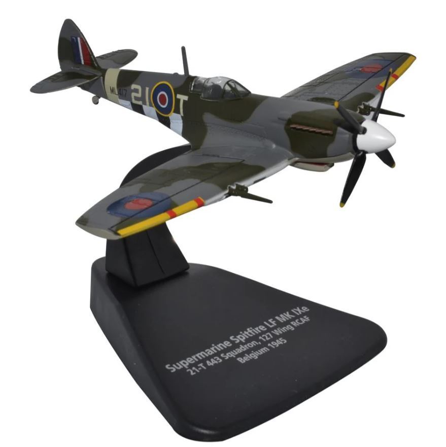 OXFORD DIECAST, SUPERMARINE Spitfire LF MK Ixe - 21-T 443 Squadron - 127 Wing...