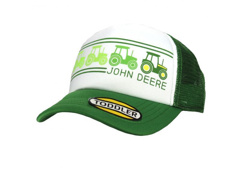AUCUN, Cappellino con rete posteriore per bambini JOHN DEERE verde e bianca, ...