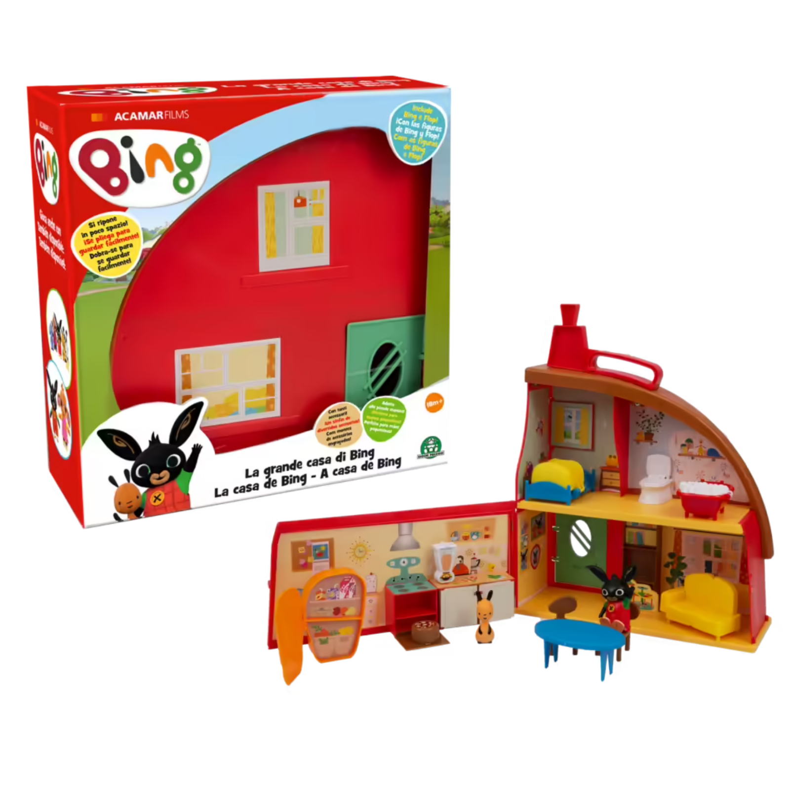 La Grande Casa di Bing - Giochi Preziosi- Playset con Bing e Flop (BNG36000)