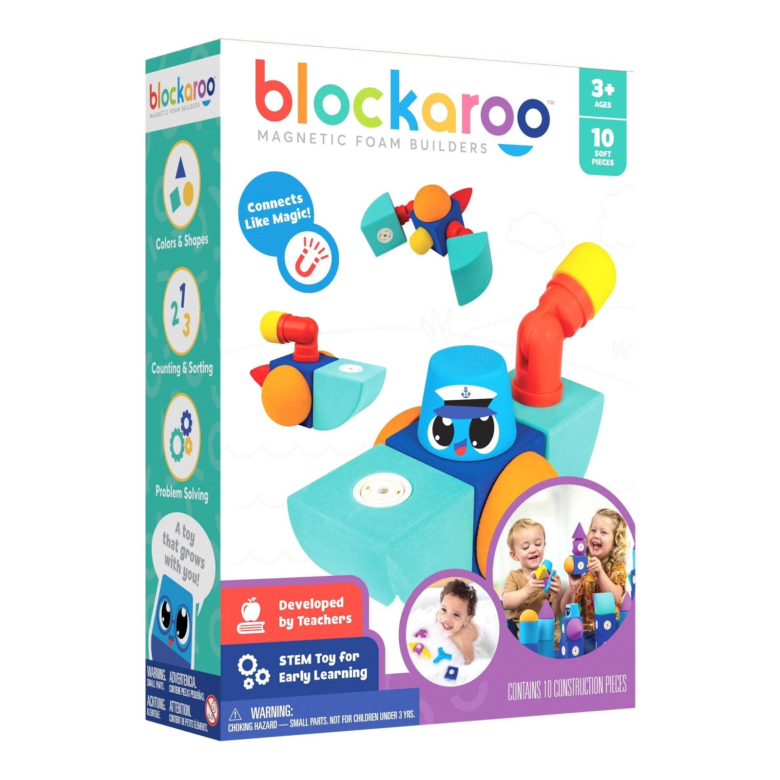 Blockaroo magnetic building blocks, educational game for children, educational w
