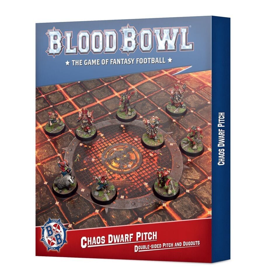 CHAOS DWARF TEAM pitch and dugouts BLOOD BOWL campi e panchine WARHAMMER età 12+