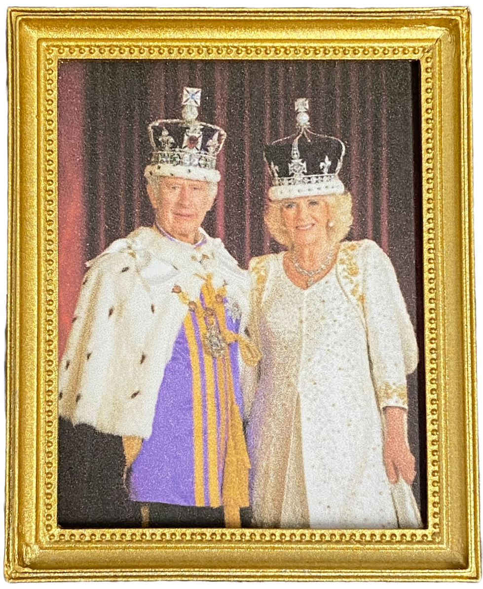Bambole Casa King Charles III & Regina Camilla IN Royal Regalia Incoronazione