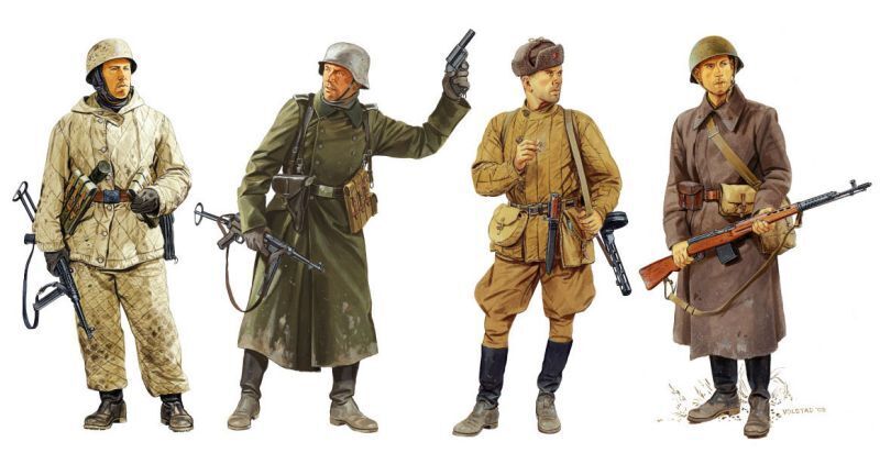 Ostfront Winter Combatants 1:35 Figure Plastic Model Kit DRAGON MODELS