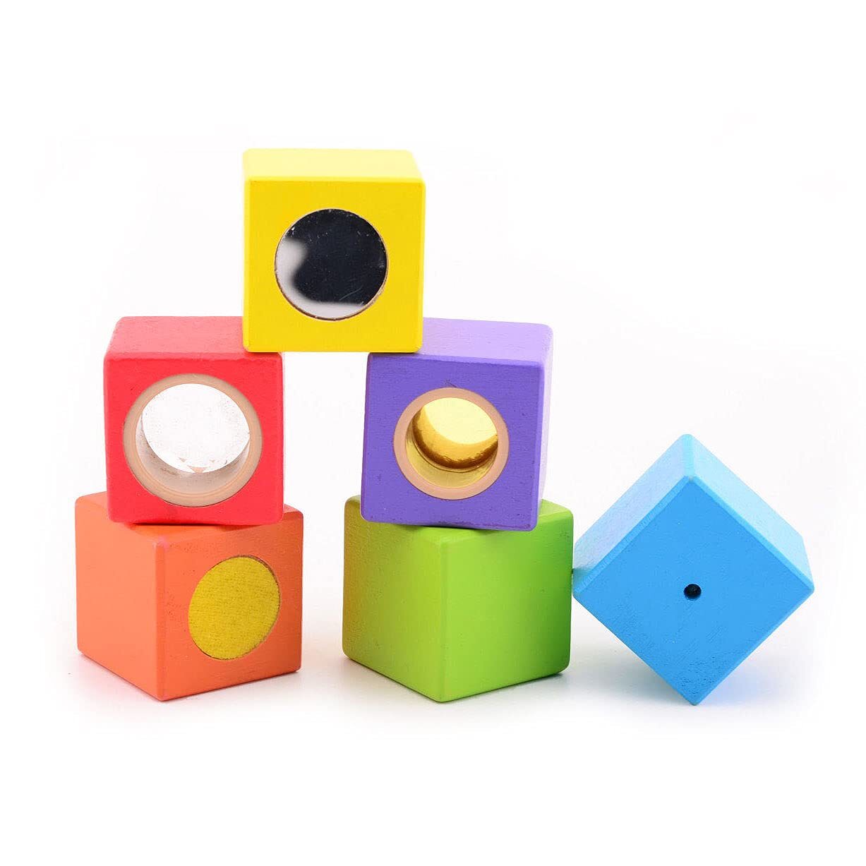 Joueco wooden discovery blocks 6-piece