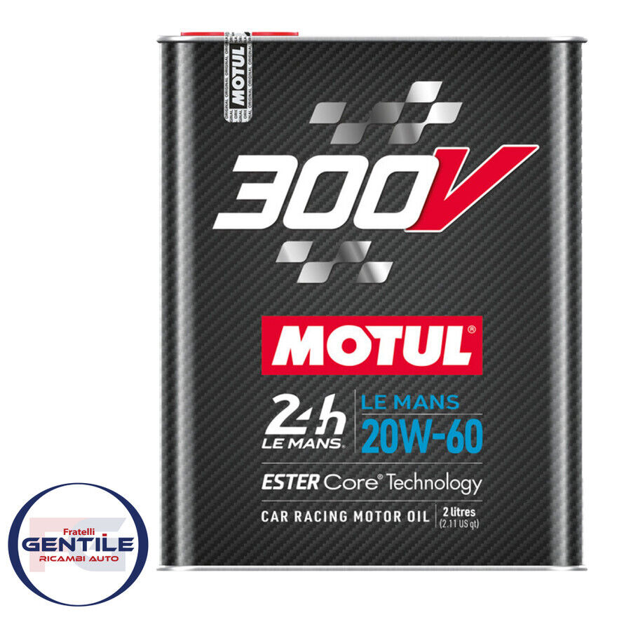 OLIO MOTUL 300V 24H LE MANS 20W-60 ESTER CORE 2LT CAR RACING OIL AUTO DA CORSA