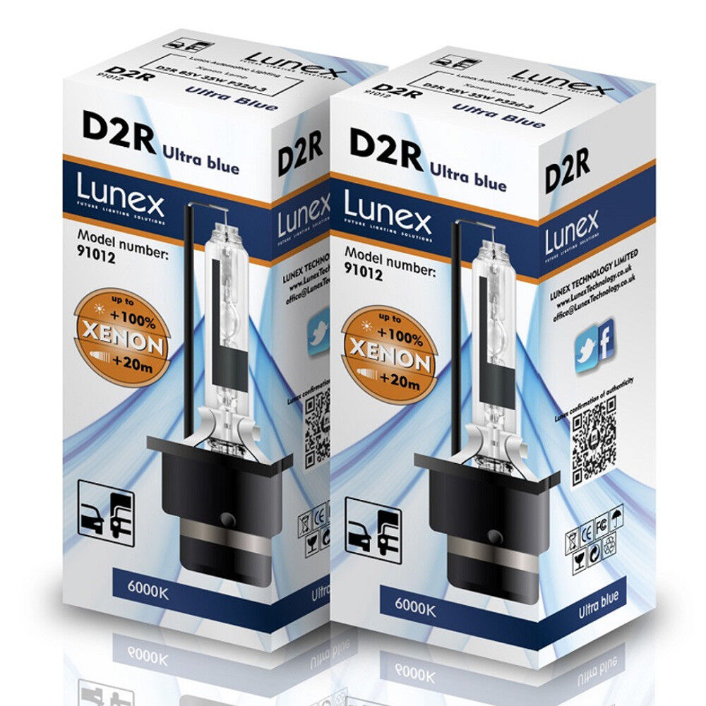 2 x D2R LUNEX XENON HID LAMPADINE 35W compatibile con Osram, Philips 6000K