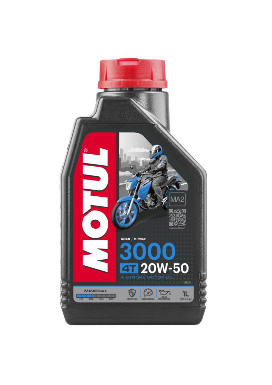 Olio Motore Moto Motul 3000 4T 20W50 per Harley Davidson - 4 quattro litri lt