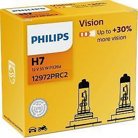 2x PHILIPS H7 Vision 12V 55W PX26d automobile Lampadina alogena faro 12972PRC2