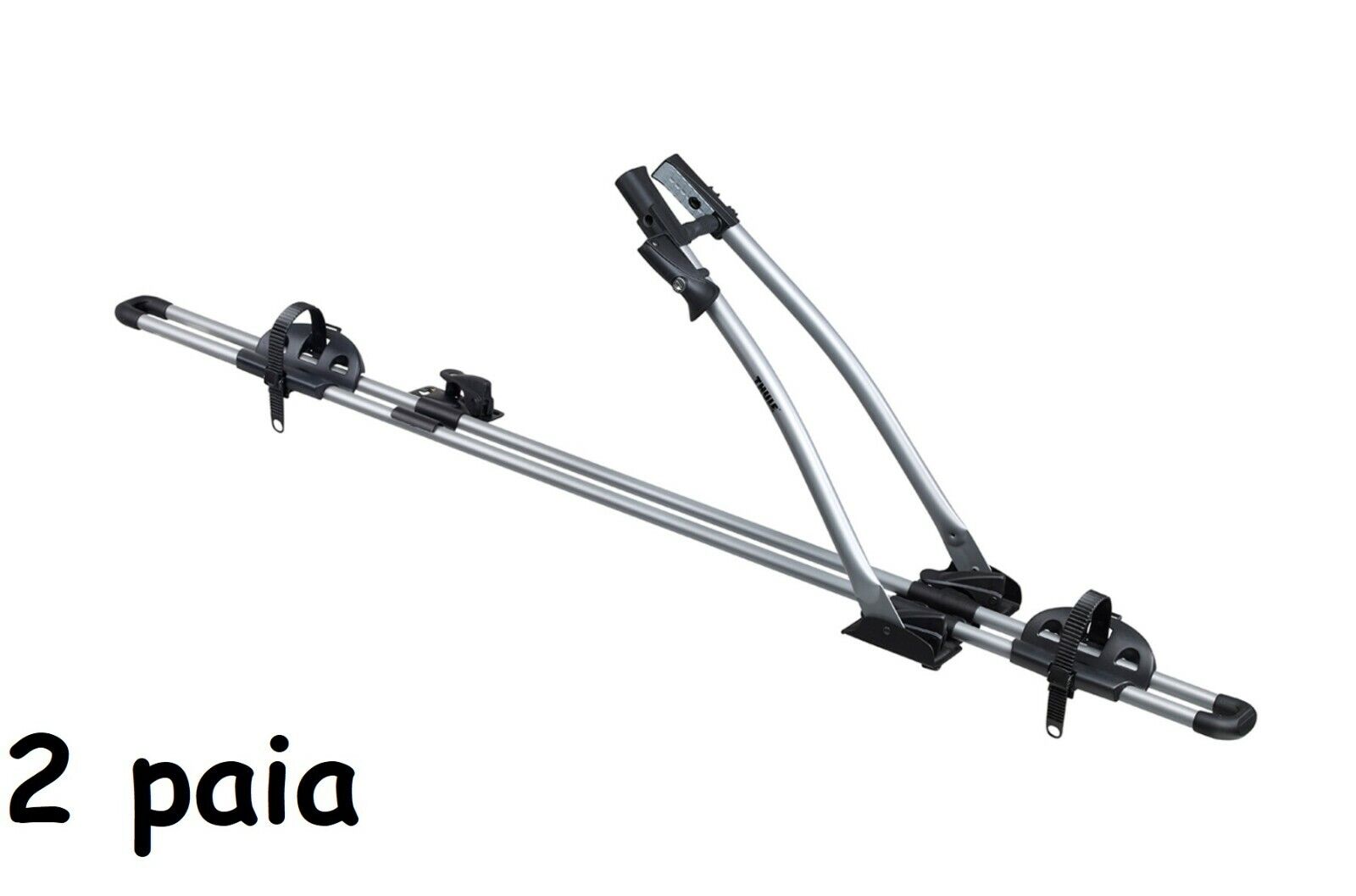 2 paia 2 x Portabici Porta Bici da tetto THULE FREERIDE mod 532