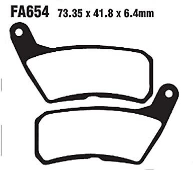 PASTIGLIE EBC FA654 ORGANICHE HM CRM DERAPAGE CRE SIX COMP