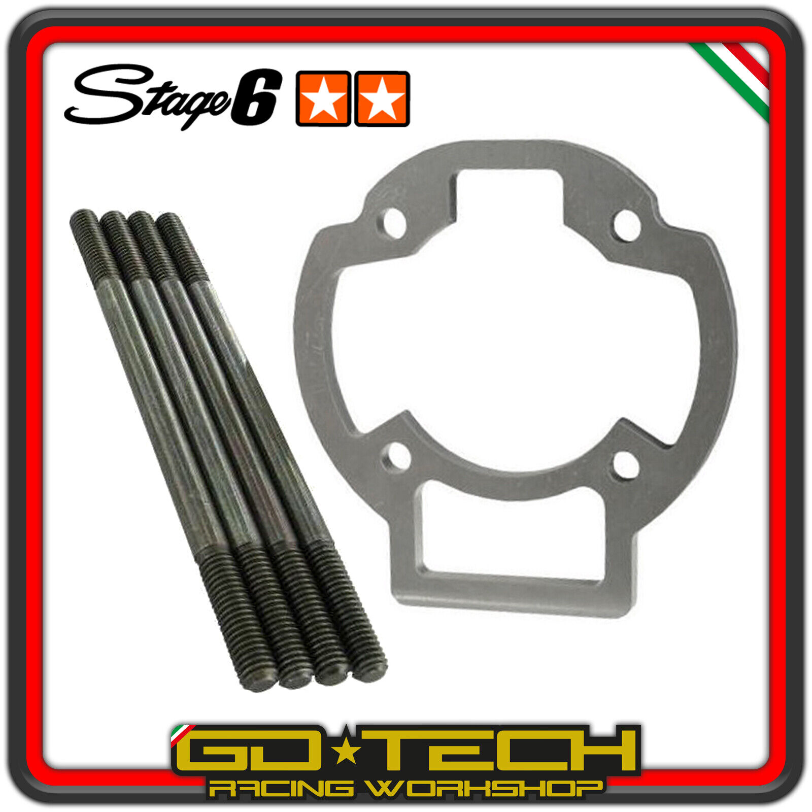 BASETTA CILINDRO 5mm BIELLA 85mm MOTORE PIAGGIO GILERA LC con PRIGIONIERI LUNGHI