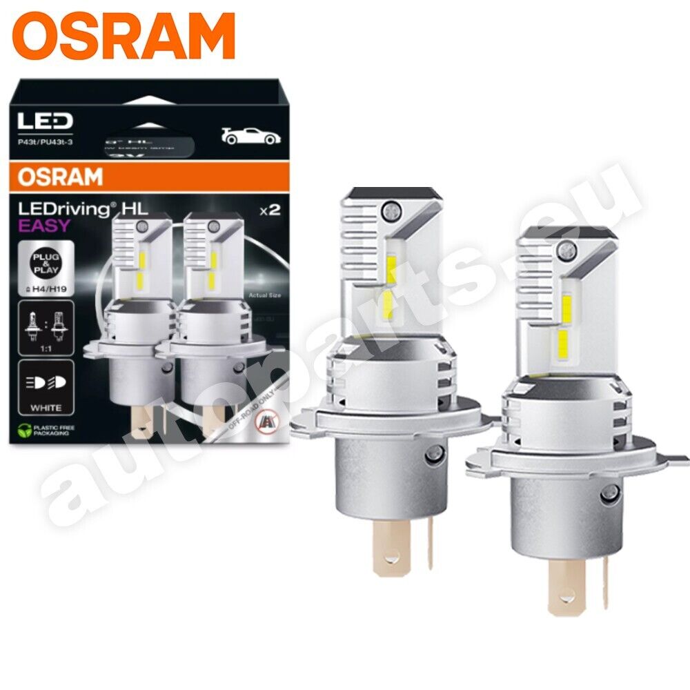 Coppia 2 Lampade Fari LED Osram H4 Luce Bianca 6500K Volkswagen Golf III da 1991