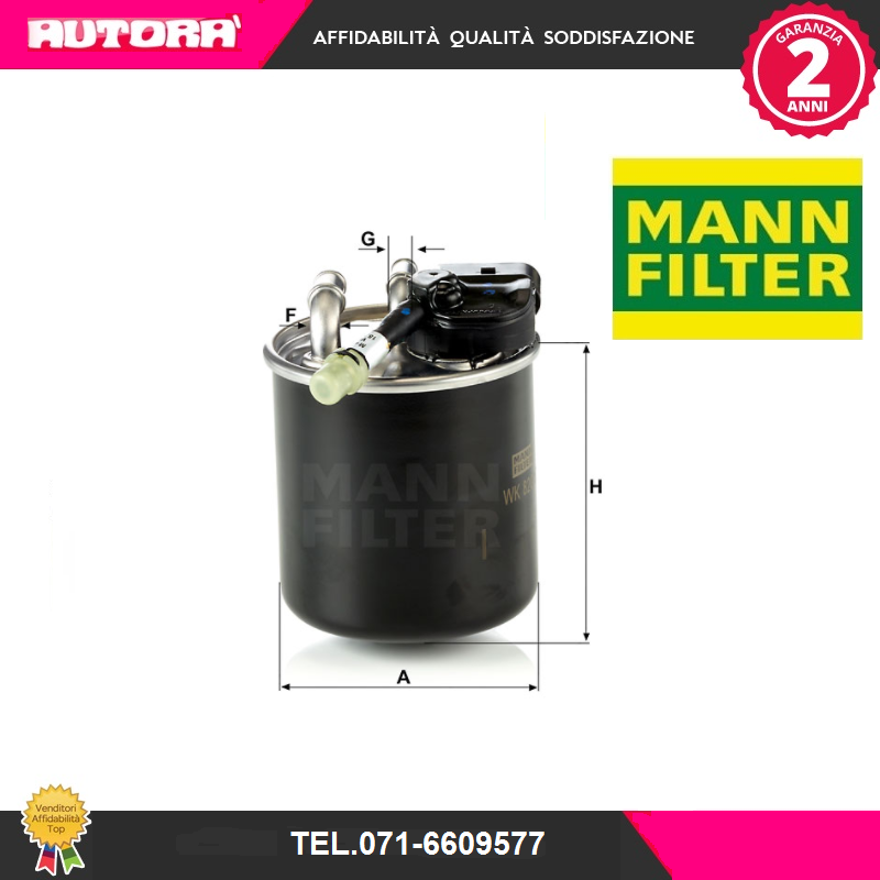 Filtro carburante (MARCA-MANN FILTER).