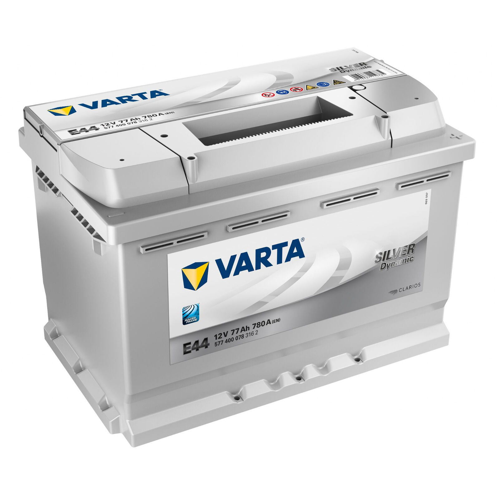 Batteria Auto Varta E44 Silver Dynamic 77AH 780A 12V 577400078 = FIAMM 80Ah