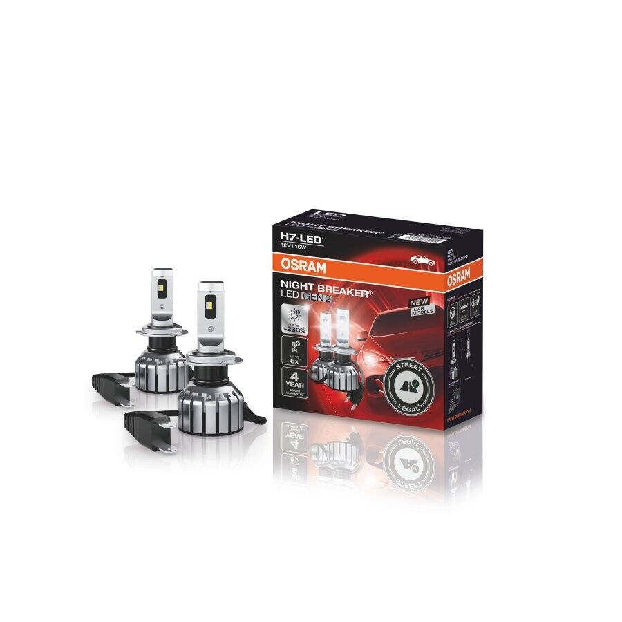 LAMPADE OSRAM NIGHT BREAKER LED H7 GEN 2 12V 16W H7 OMOLOGATA 6000K 1500 lm