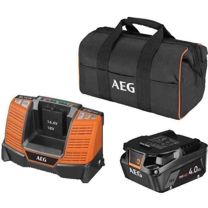 Aeg Powertools Aeg - Confezione Caricabatteria 18v + 1 Batteria Al Litio Pro 18v