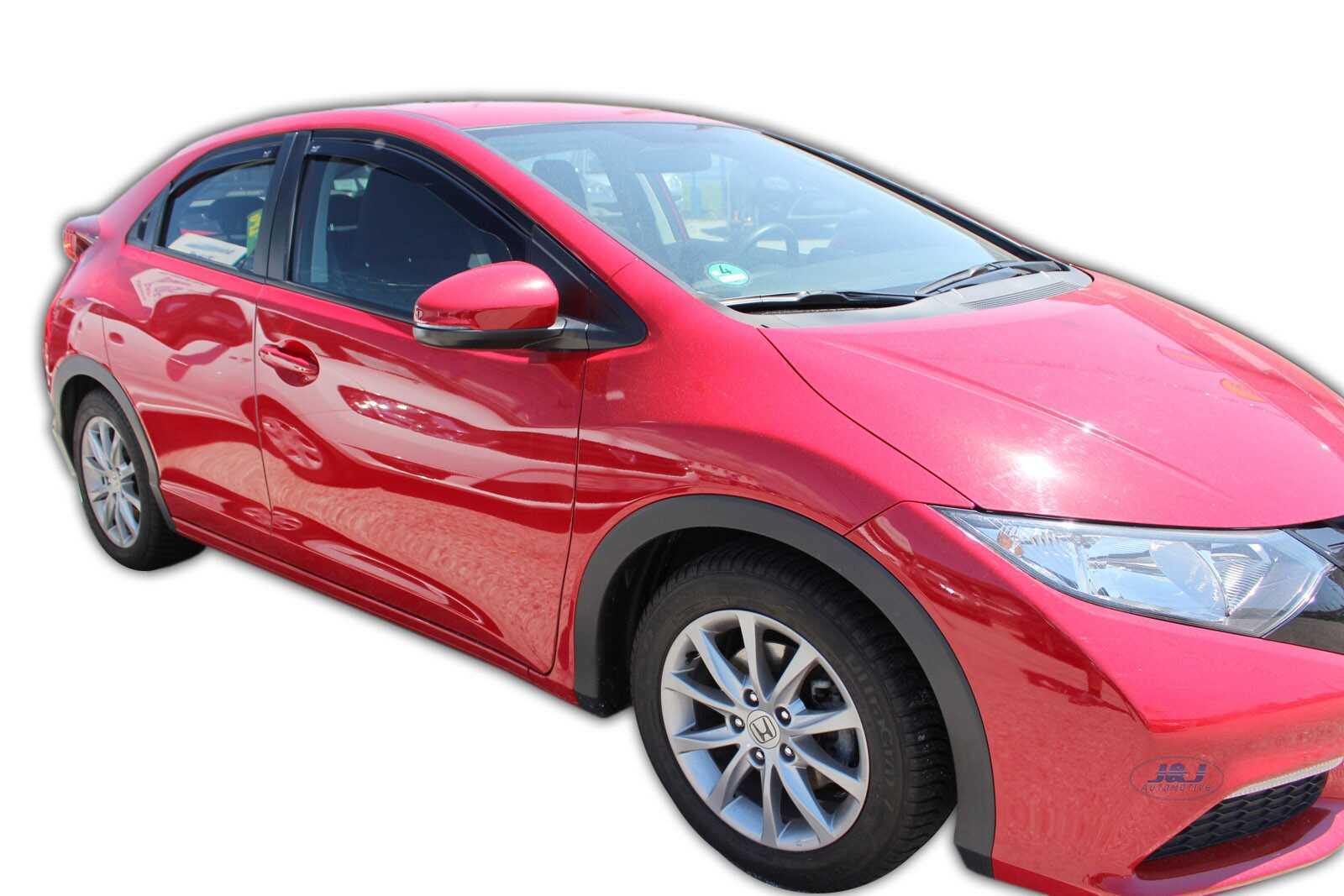 SET 4 DEFLETTORI ARIA  ANTITURBO ANTIVENTO per HONDA CIVIC 5 PORTE 2012-2016
