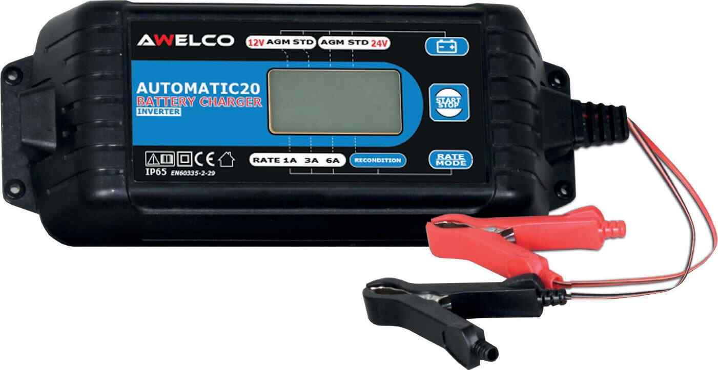 AWELCO Caricabatterie per Batterie 12-24 V 110 W Funzione Tampone AW40068