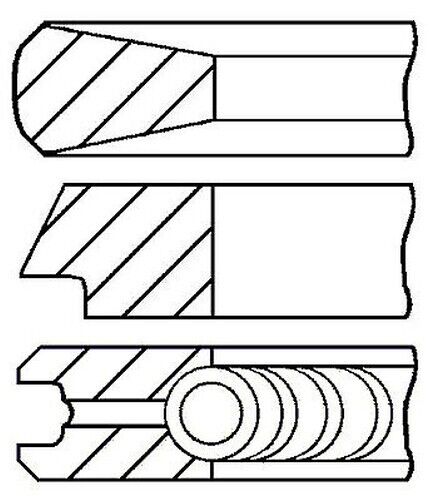 GOETZE ENGINE 08 424000 00 Pistone Kit Anello per Citroën Fiat Ford Ford