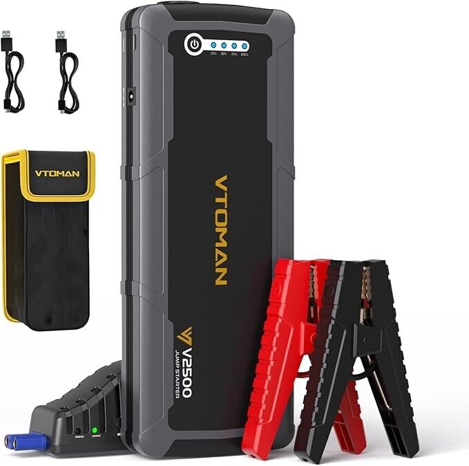 VTOMAN Avviatore di Emergenza Batteria Auto 2500A - Portatile 12V V2500