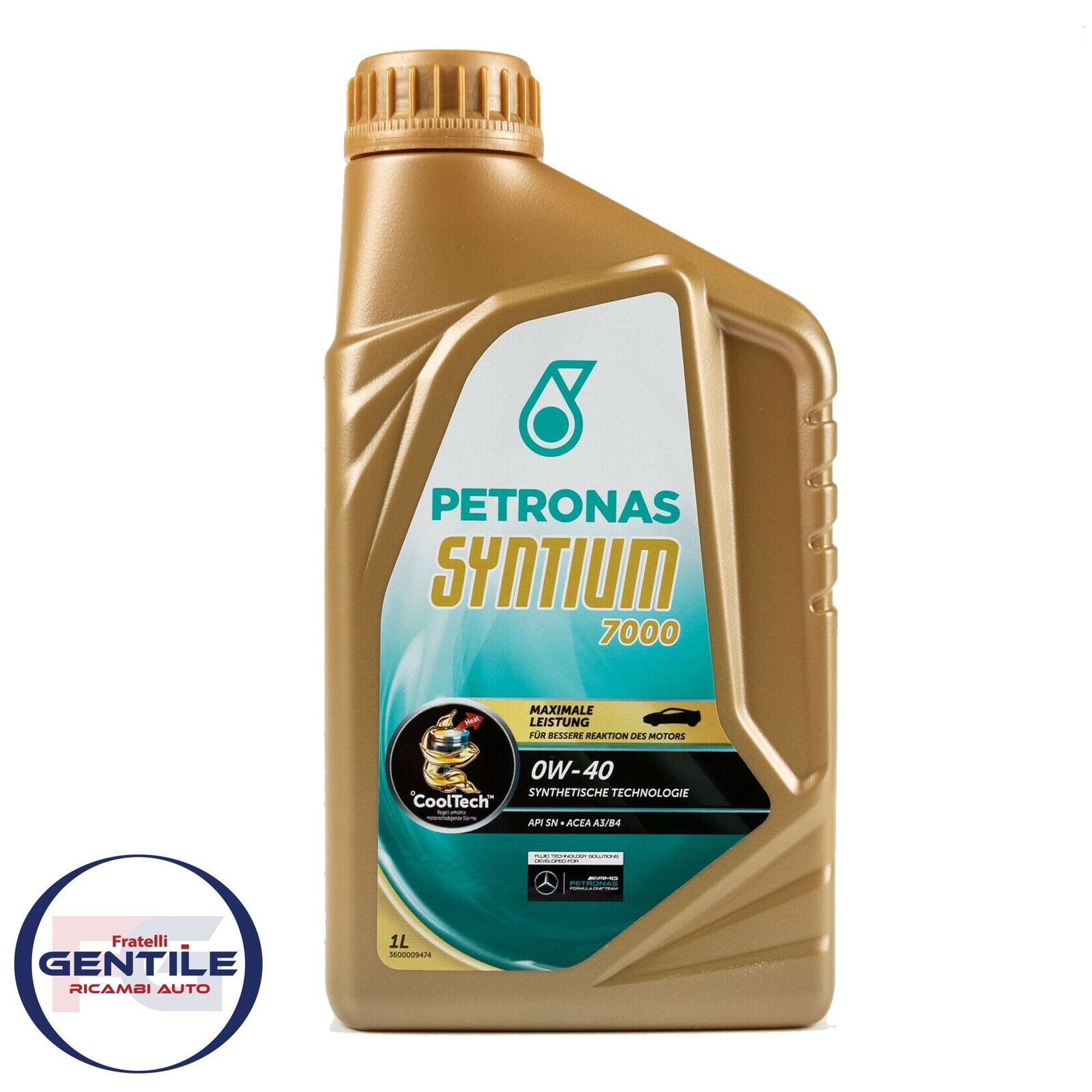 PETRONAS SYNTIUM 7000 0W-40 1 LT OLIO MOTORE AMG MERCEDES FULLY SYNTHETIC A3/B4
