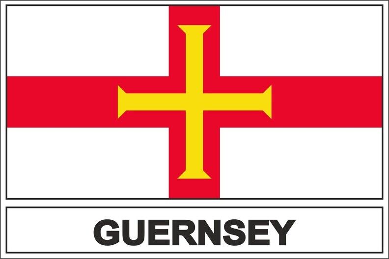 Sticker adesivi adesivo bandiera guernsey GBG