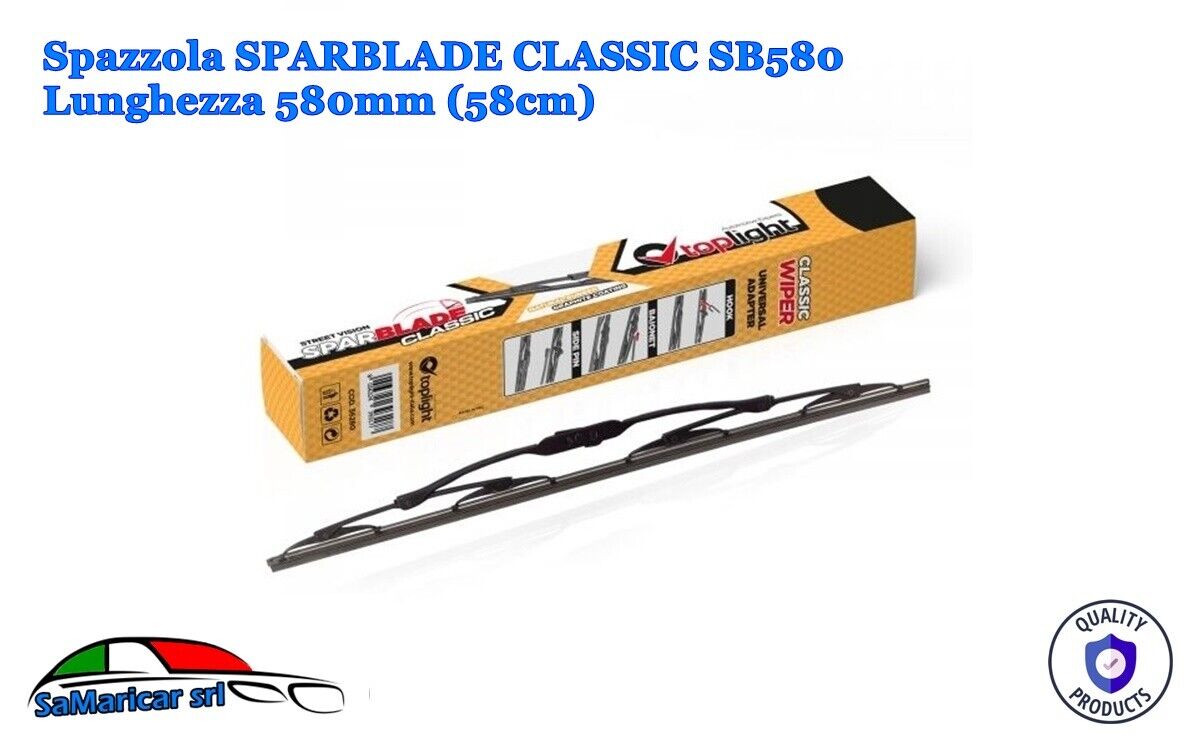 SPAZZOLA TERGICRISTALLO SINGOLA SPAREBLADE CLASSIC LUNGHEZZA CM 58 - 580MM