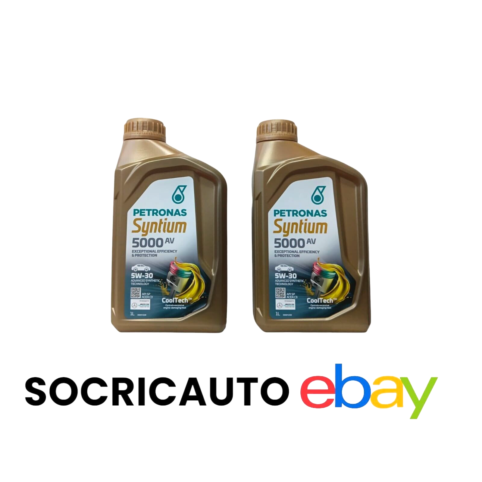 2 Litri Olio Petronas Syntium 5000 AV 5W30 Syntethic C3 VW 504 .00/507 .00