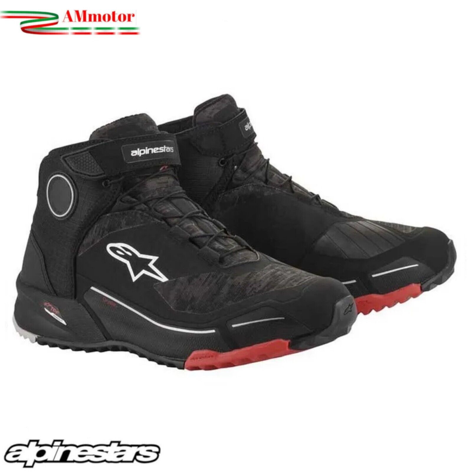 Scarpe Moto Alpinestars CR-X Drystar Riding Black N 40.5 Protezioni impermeabili