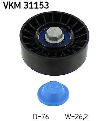 SKF VKM 31153 Deviazione/Puleggia Guida, Cinghia Scanalata per Audi, Sedile,