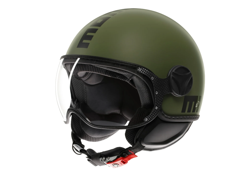 CASCO MOMODESIGN CLASSIC JET Verde Opaco Militare Nero E2206 TAGLIA XL 61 cm