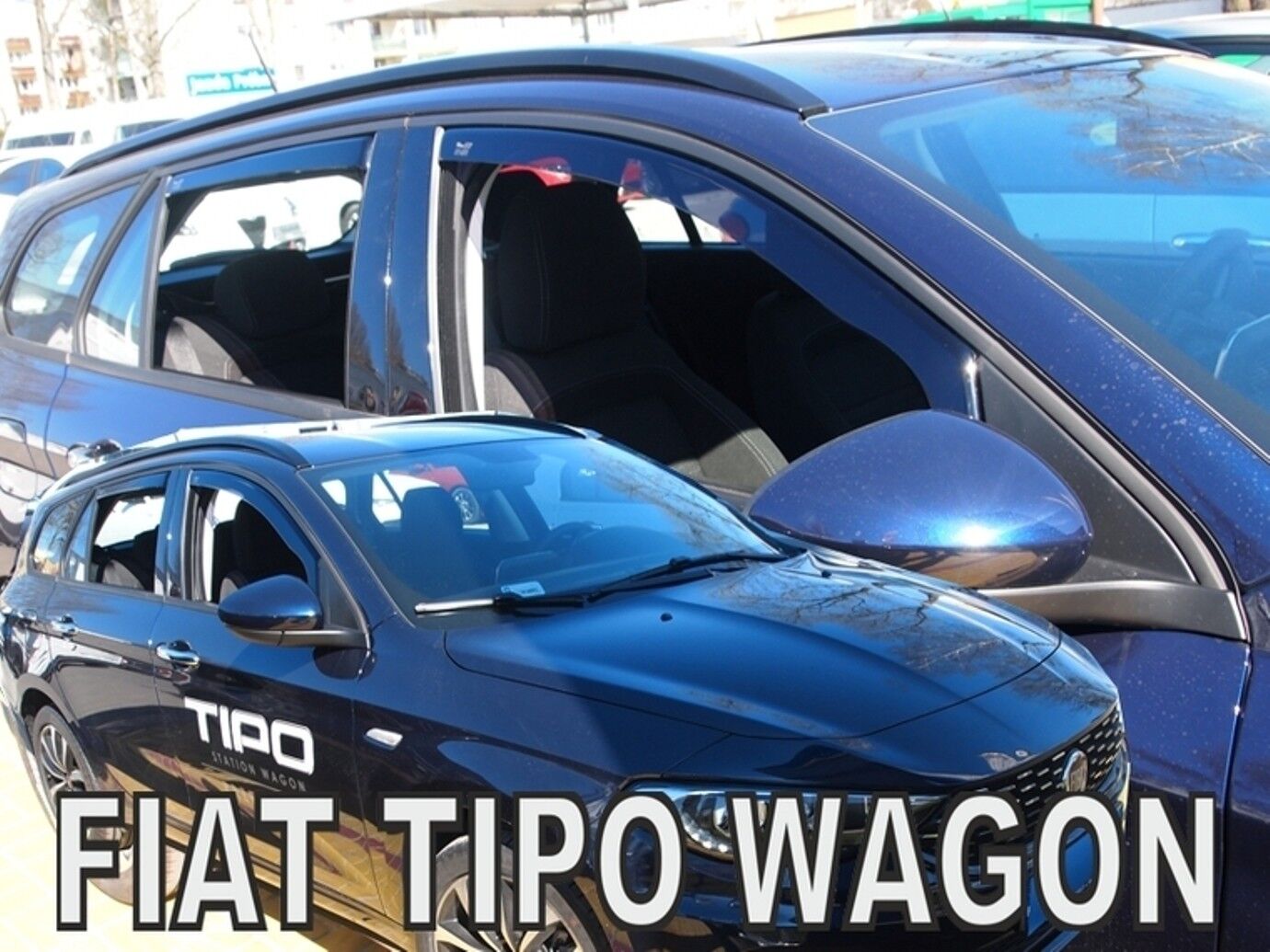 SET 4 DEFLETTORI ARIA ANTITURBO ANTIVENTO per FIAT TIPO 5 PORTE TOURER dal 2016
